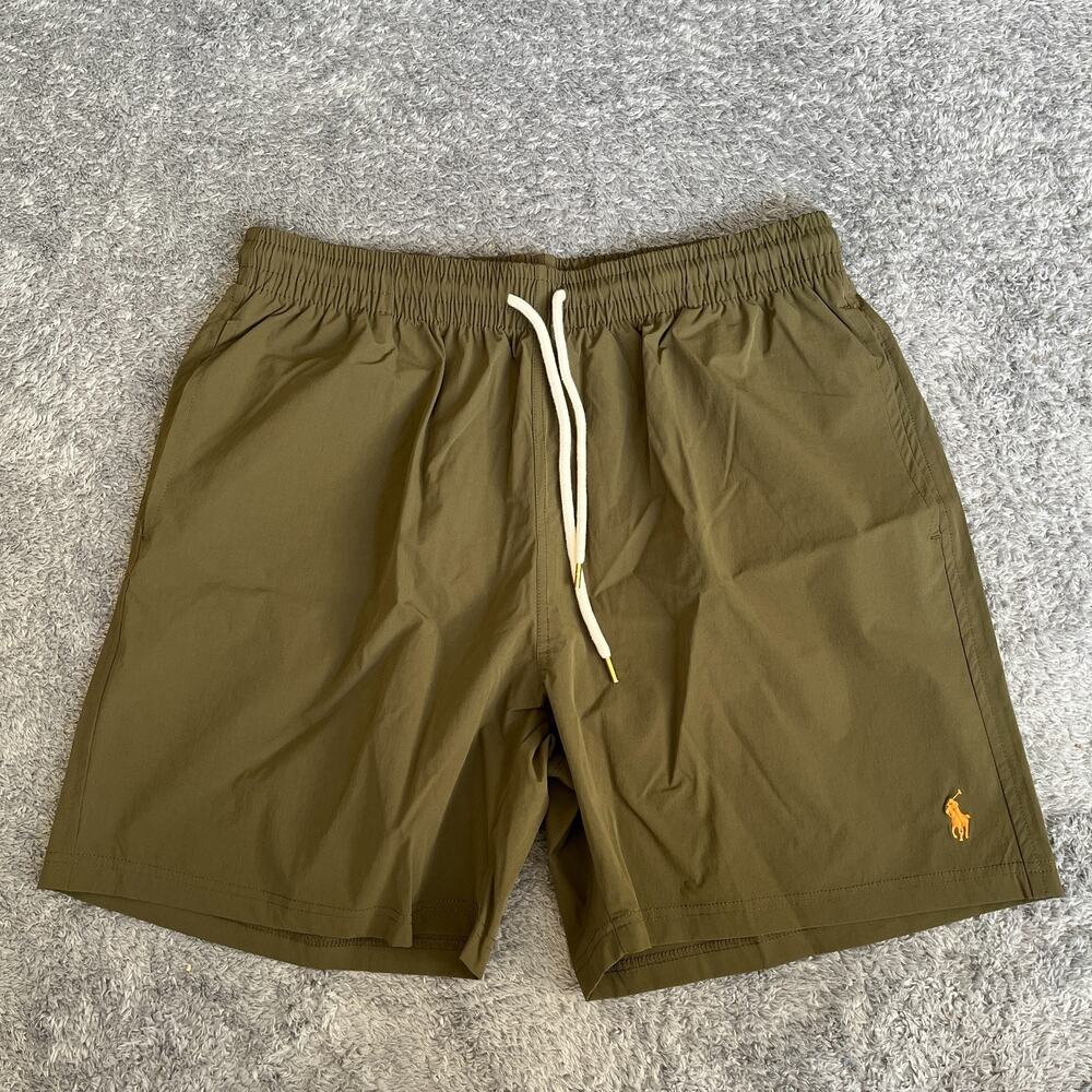 Polo Ralph Lauren Olive Green Board Shorts Traveller Swim Shorts Men's Size 2XL